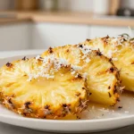 Soczysty ananas grillowany z aromatycznym kokosem, idealny na lato.