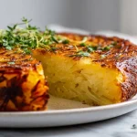Babka ziemniaczana z Air Fryer na talerzu.