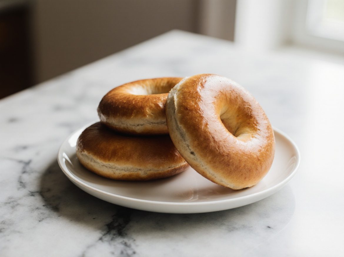 Pyszne bajgle z Air Fryera, idealne na śniadanie.