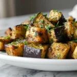 Bakłażan z Air Fryera na talerzu