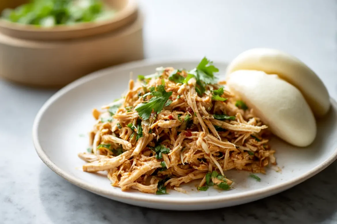 Pyszne bao z szarpanym kurczakiem z air fryer