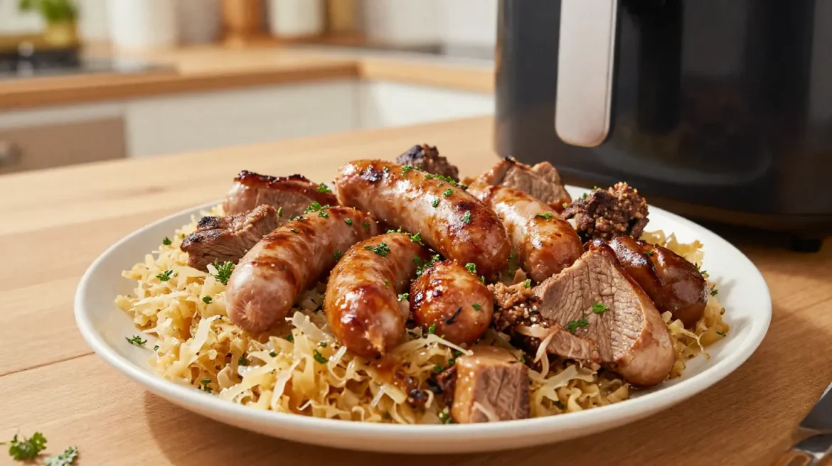 Pyszny bigos z Air Fryer, idealny na zimowe wieczory.