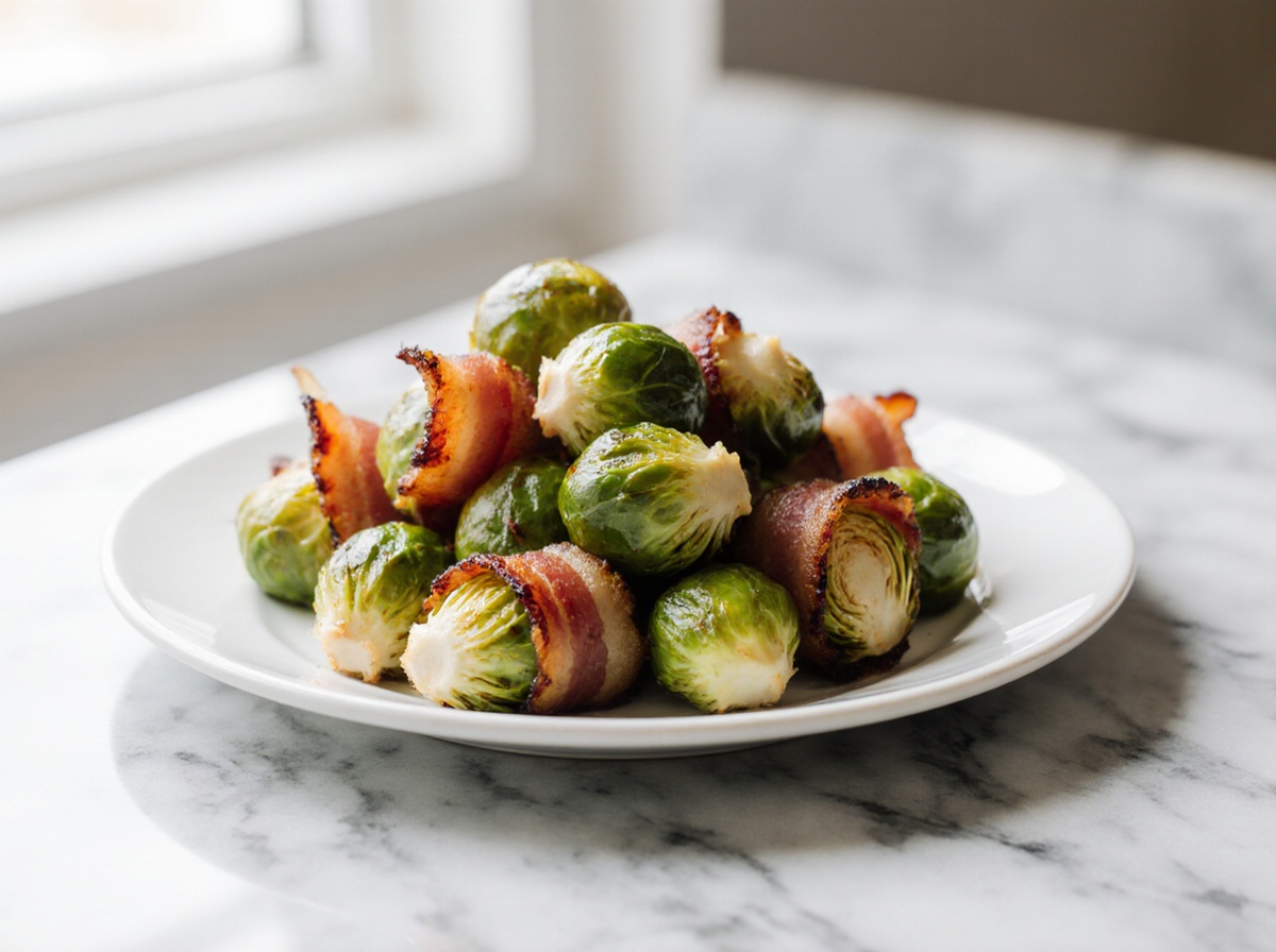 Brukselka zawijana w boczku z Air Fryer