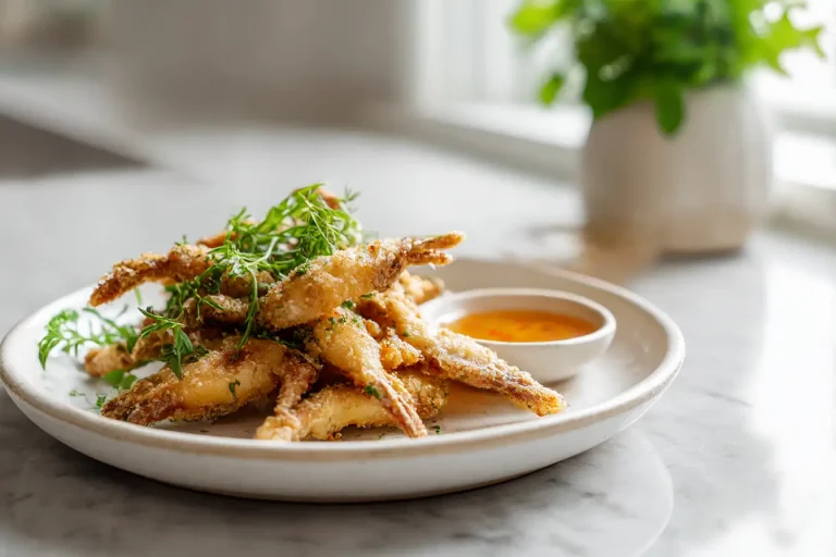 Chipsy ziemniaczane z Air Fryer na złoty kolor.