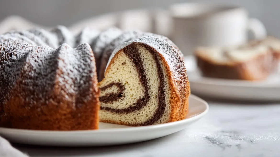 Pyszne ciasto zebra z Air Fryer.