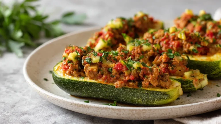 Cukinia faszerowana mięsem mielonym w Air Fryer