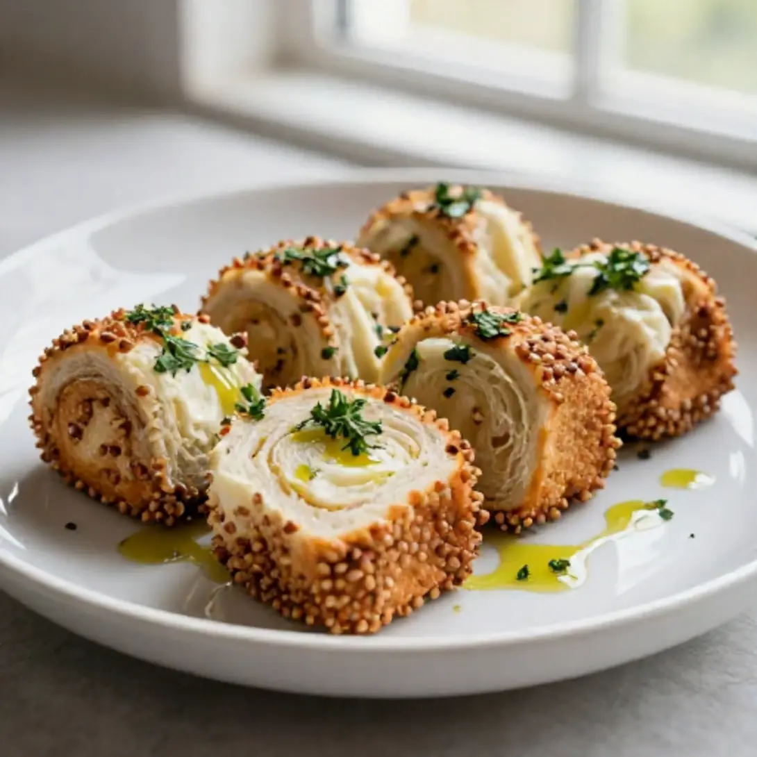 Faszerowane karczochy z Air Fryer gotowe do podania.
