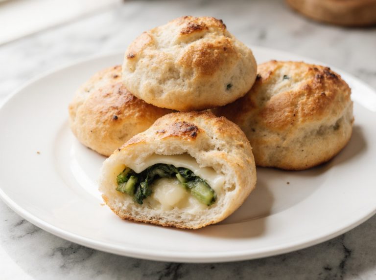 Pyszne focaccia kieszonki faszerowane z air fryer, idealne na przekąskę.