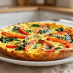 Pyszna frittata z warzywami przygotowana w Air Fryerze.
