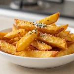 Pyszne frytki z dyni hokkaido, idealne na zdrową przekąskę.