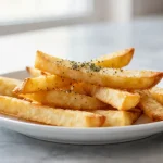 Pyszne frytki z pasternaku z Air Fryer na talerzu