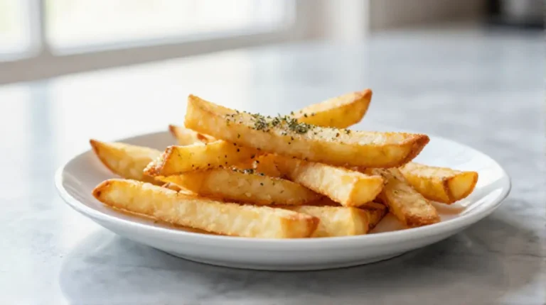 Frytki z pasternaku z Air Fryer Pyszne frytki z pasternaku z Air Fryer na talerzu