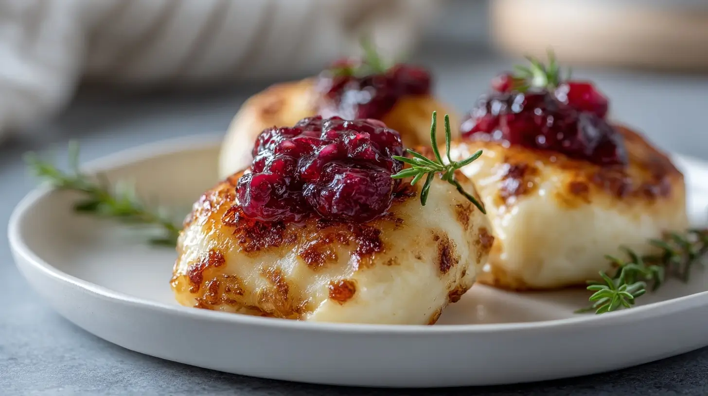 grillowany oscypek z zurawina z air fryera