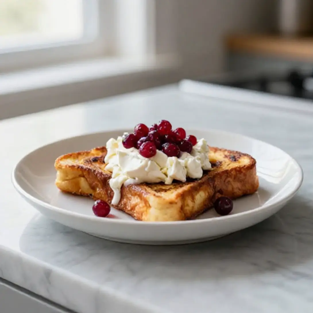 Grzanki z camembertem i żurawiną z Air Fryer