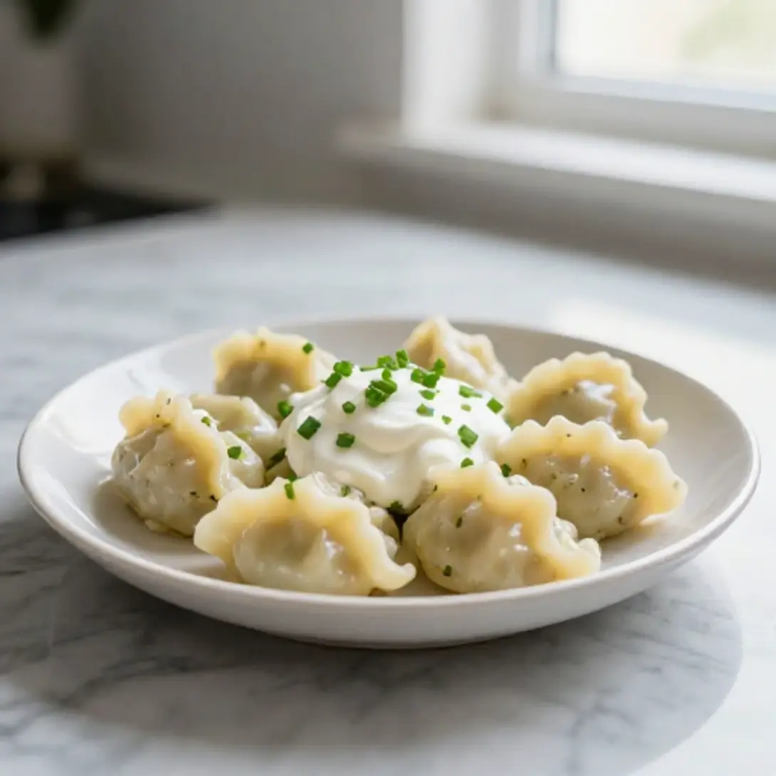 Jajka faszerowane szpinakiem z Air Fryer gotowe do podania.