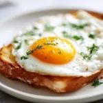 Jajko sadzone na toscie z air fryera