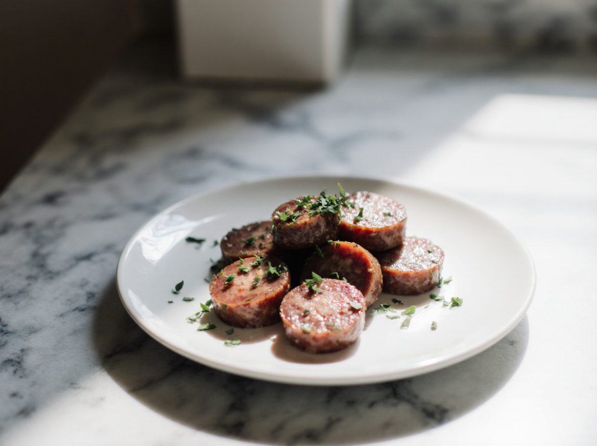 Kaszanka pieczona w air fryer, smaczne danie z mięsa