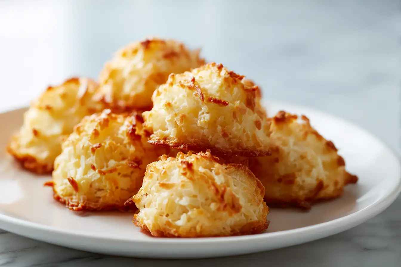 Kokosanki z Air Fryer na talerzu