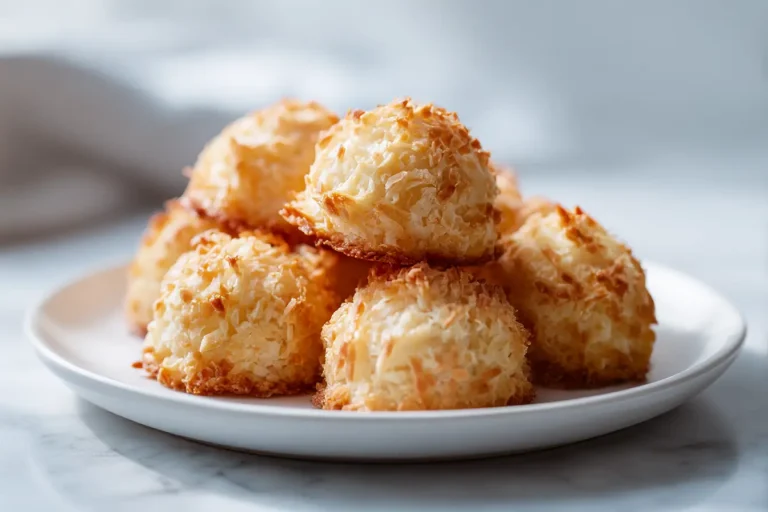 Kokosanki z Air Fryer na talerzu.