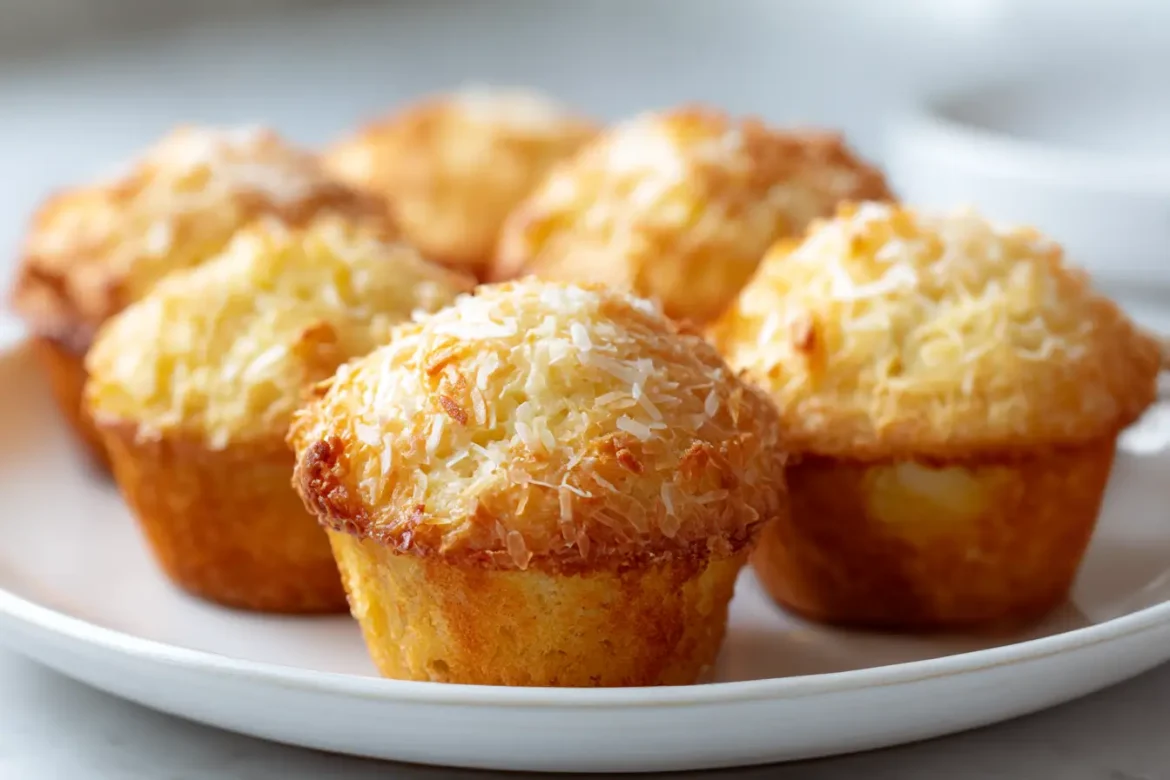 Pyszne kokosowe muffiny z air fryer.