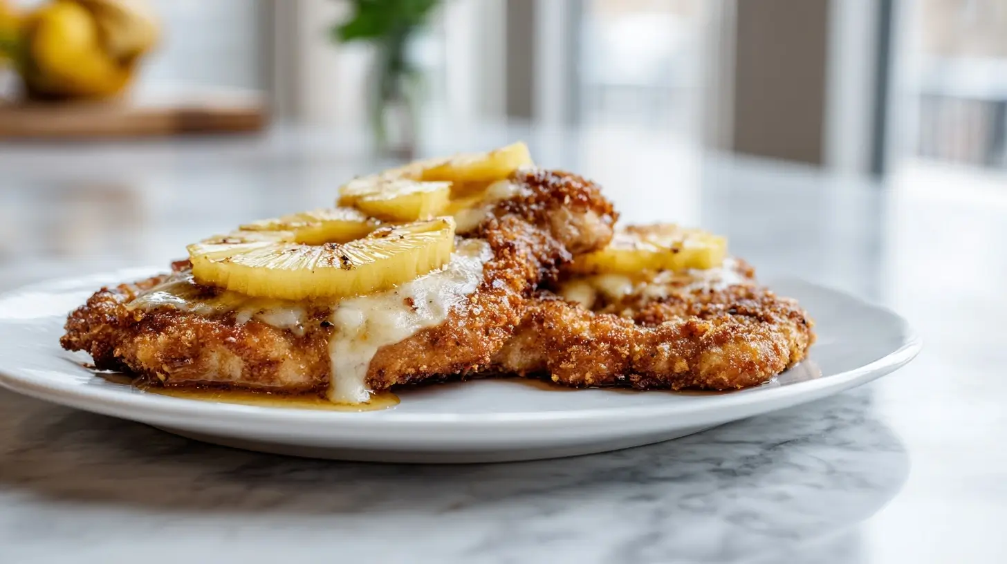 Kotlety schabowe zapiekane z ananasem z air fryer