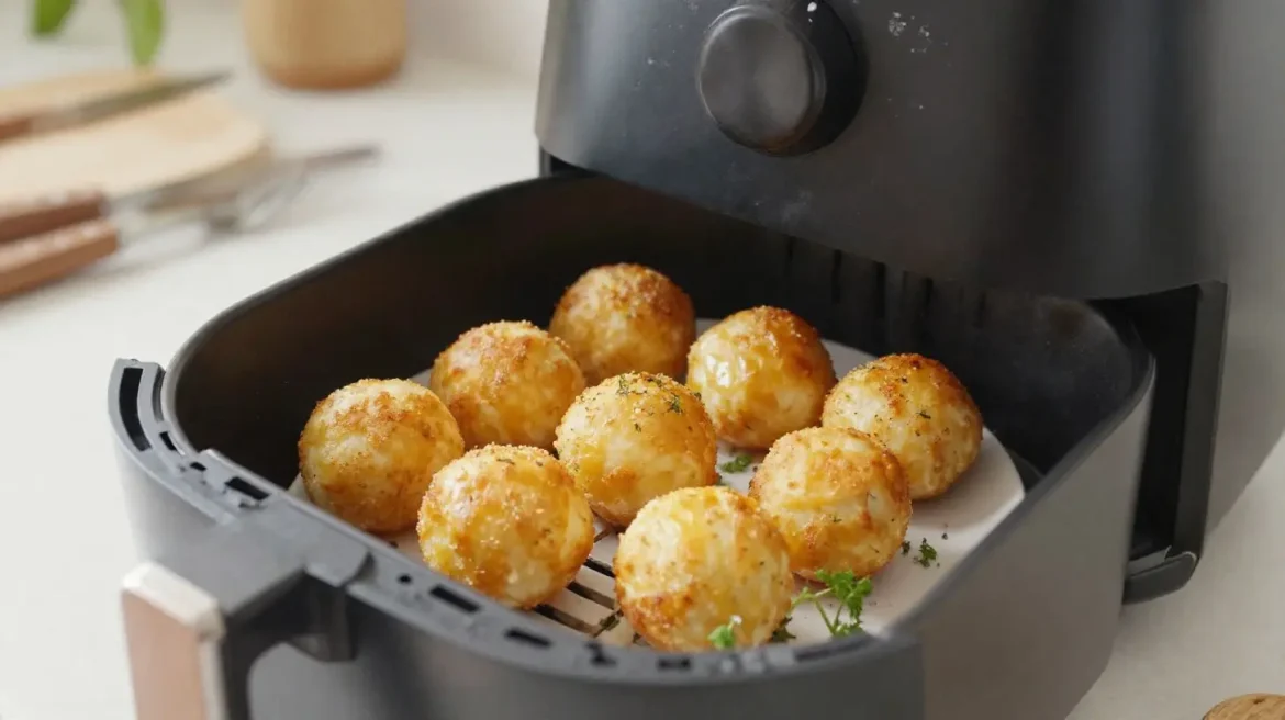 Pyszne kulki serowe z Air Fryer, idealne na przekąskę.