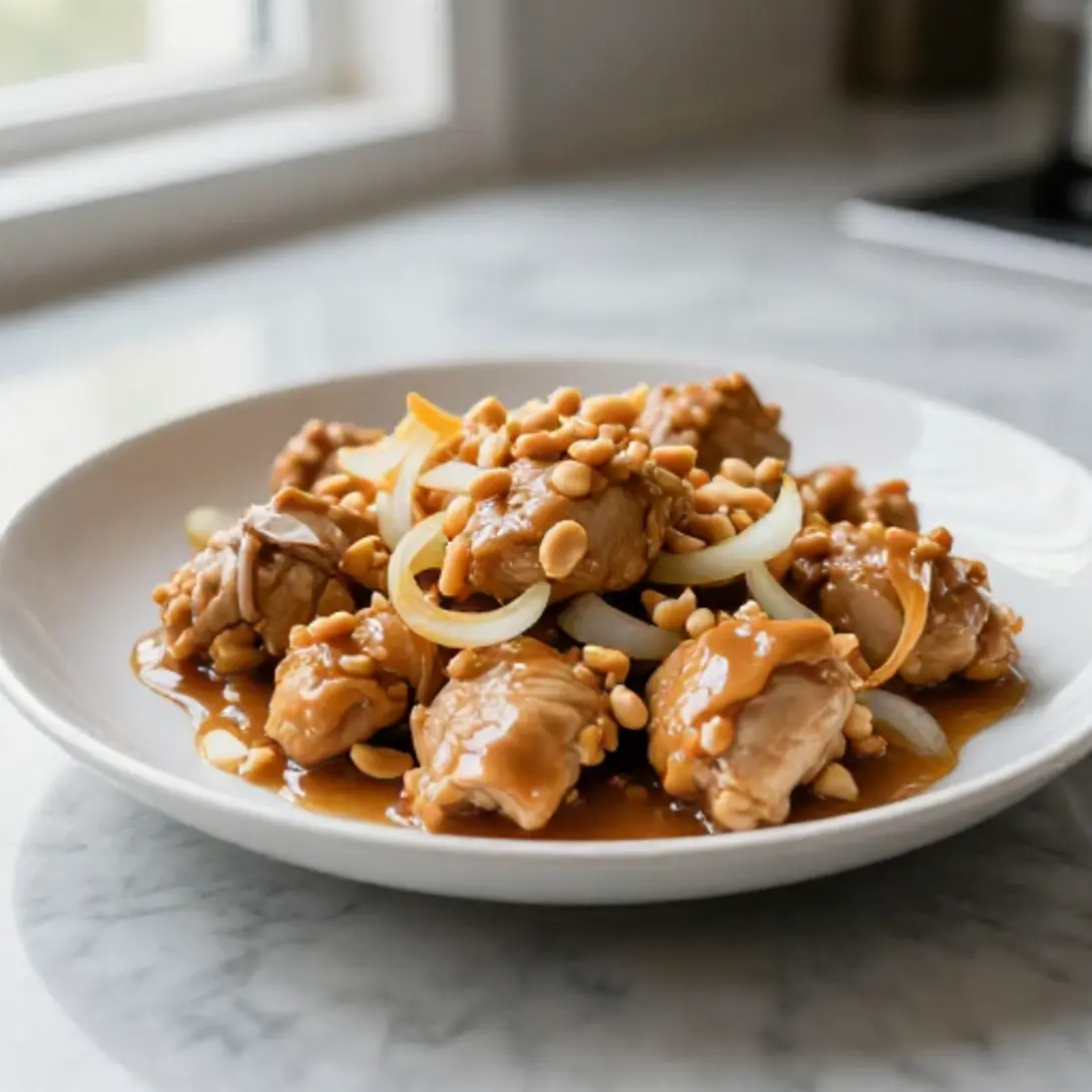 Kurczak w sosie orzechowym z Air Fryer