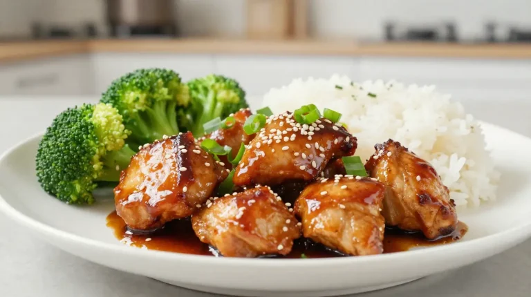 Kurczak w sosie teriyaki z Air Fryer Soczysty kurczak w sosie teriyaki przygotowany w Air Fryer, idealny na każdy posiłek.