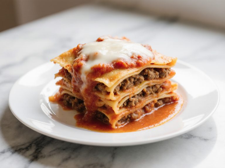 Pyszna lazania z air fryer, idealna na obiad.