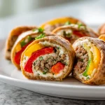 Meksykańskie rollsy z air fryer z soczystym nadzieniem.