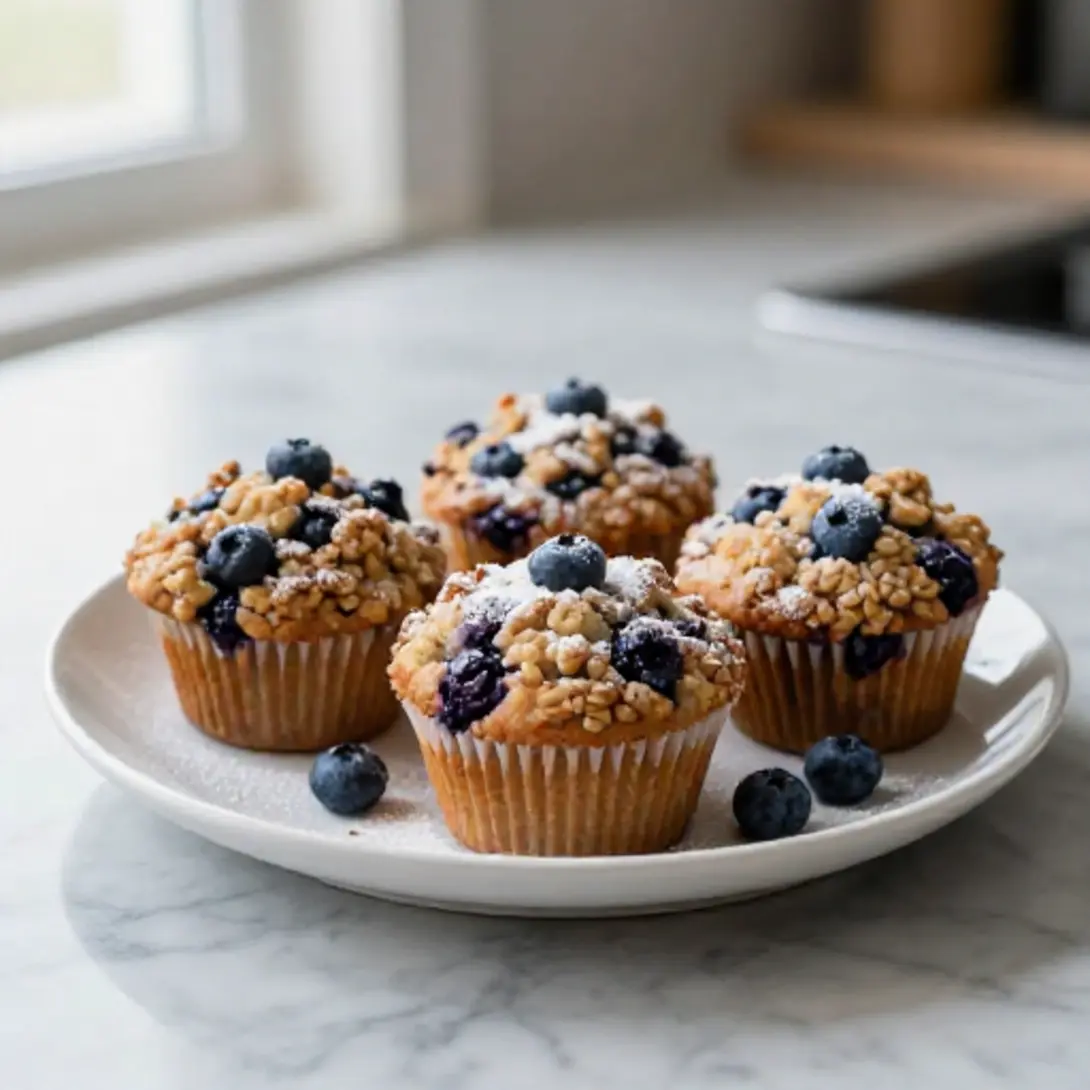 Muffiny owsiane z jagodami z Air Fryer