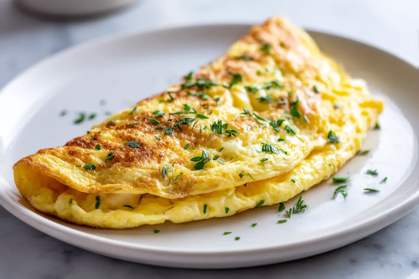 omlet z serkiem wiejskim z air fryer