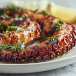 Ośmiornica z Air Fryer na talerzu