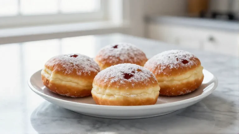 Pączki wielkanocne z Air Fryer na talerzu.