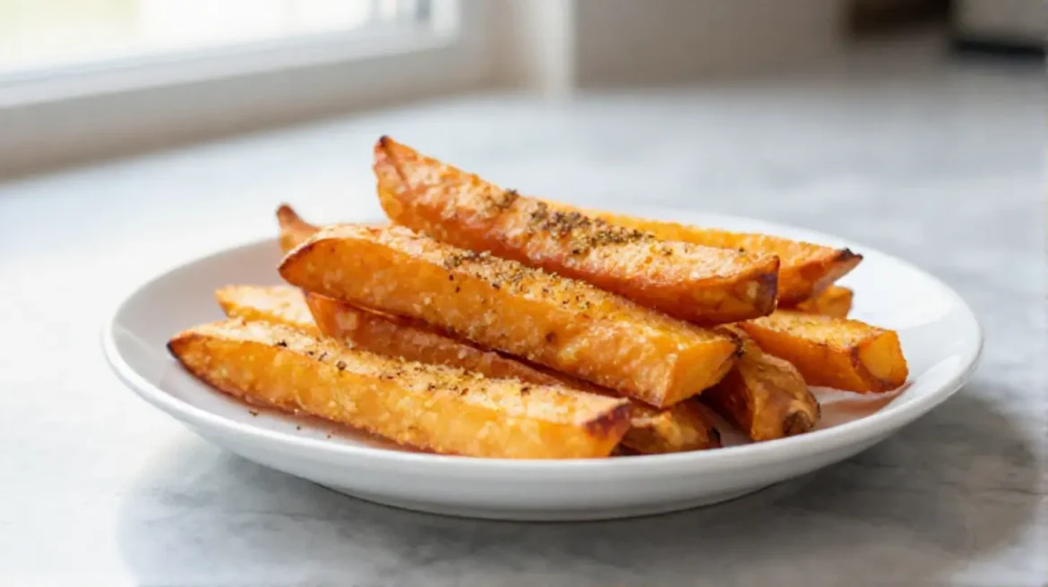 Pankejki z Air Fryer na talerzu.