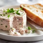 Pasztet drobiowy z Air Fryer na talerzu.