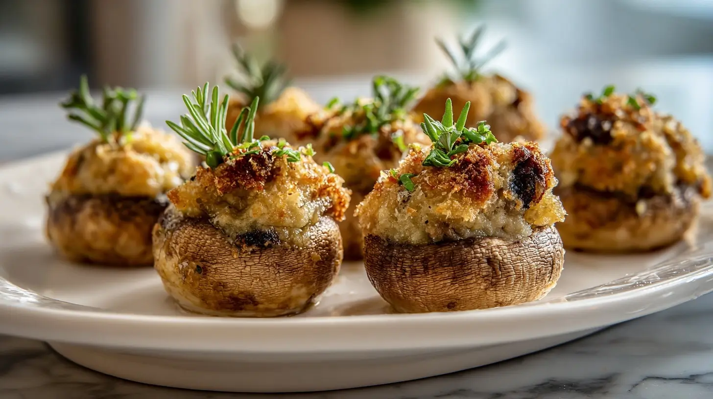 Pieczarki faszerowane z air fryer