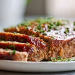 Pieczeń rzymska z Air Fryer na talerzu.