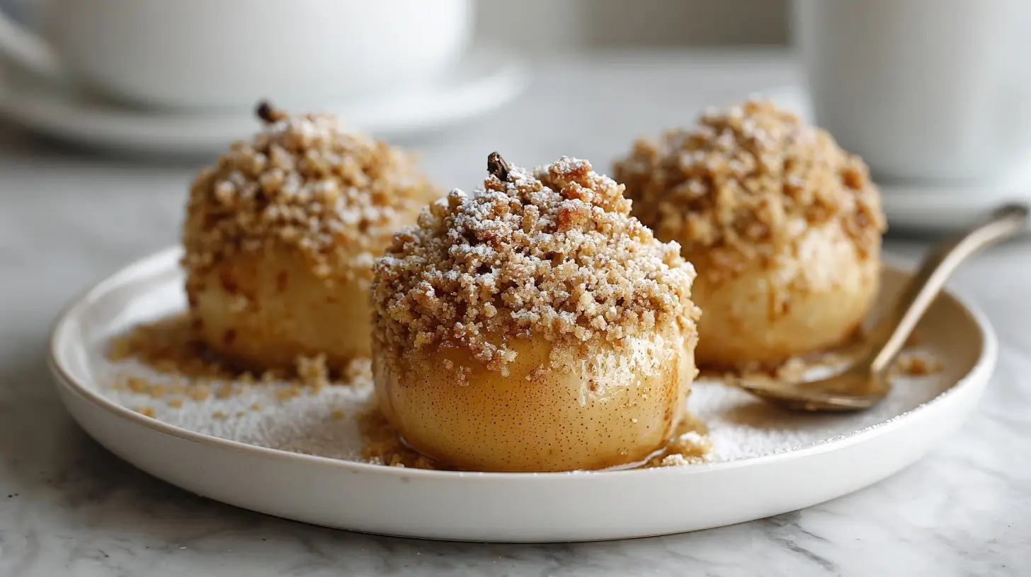 Pieczone jabłka z kruszonką z Air Fryer