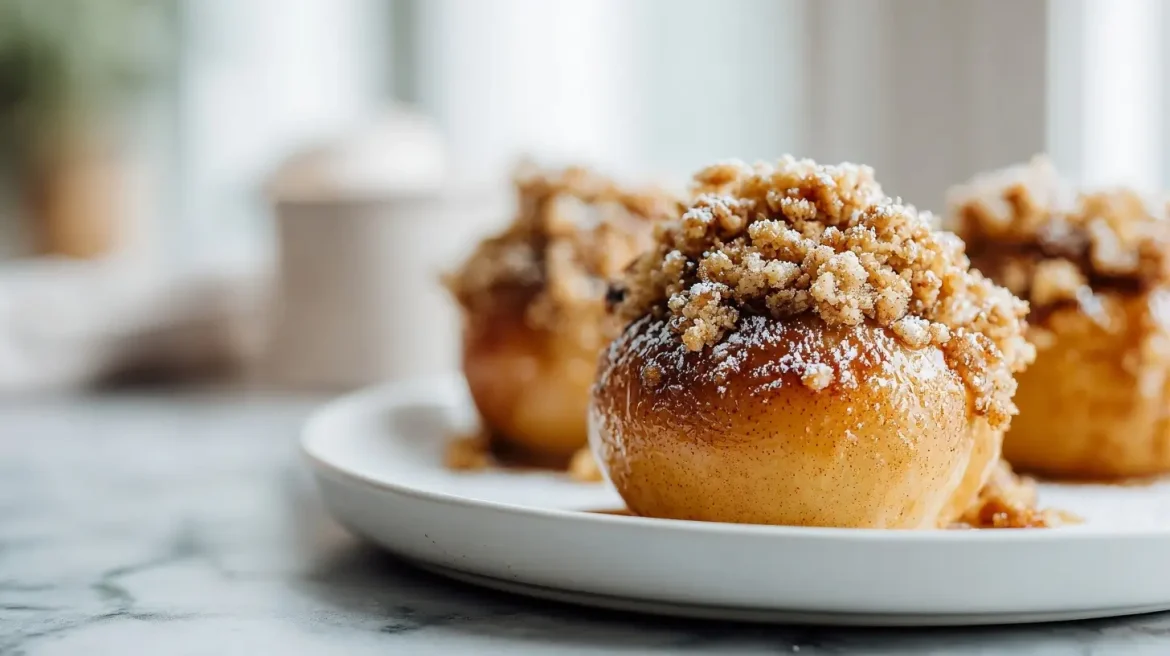 Pyszne pieczone jabłka z kruszonką z Air Fryer