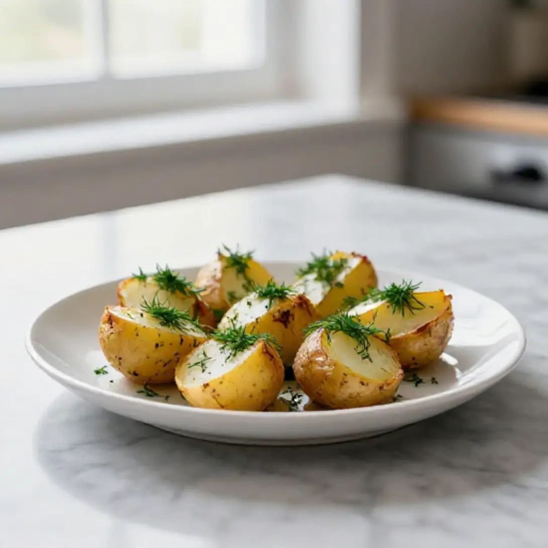 Pieczone młode ziemniaki z koperkiem z Air Fryer