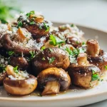 Smaczne pieczone pieczarki z Air Fryer