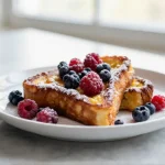 Pyszne pieczone tosty francuskie z owocami z Air Fryer
