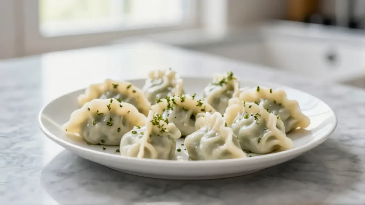 Pyszne pierogi ruskie z Air Fryer, idealne do odgrzewania i zapiekania.