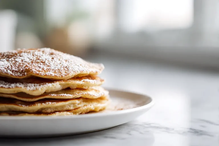 Placki z jablkami z air fryer na talerzu