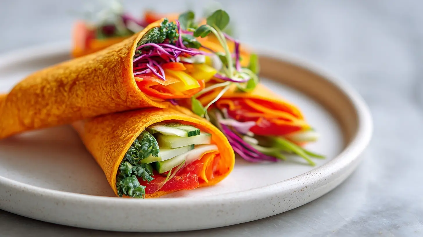 Plastry boczku w Air Fryer na złocistym talerzu