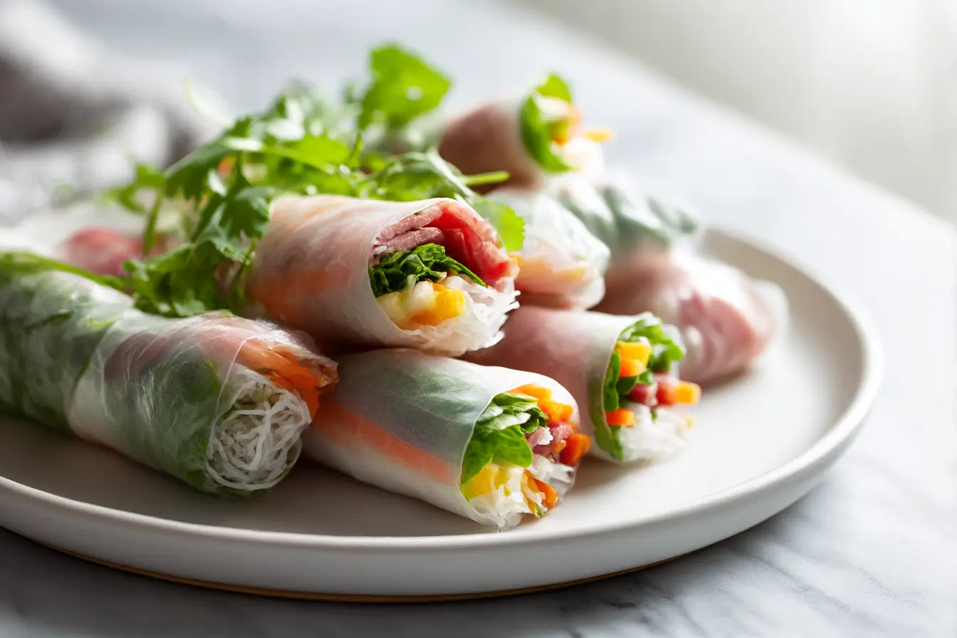 prazynki z papieru ryzowego z air fryer