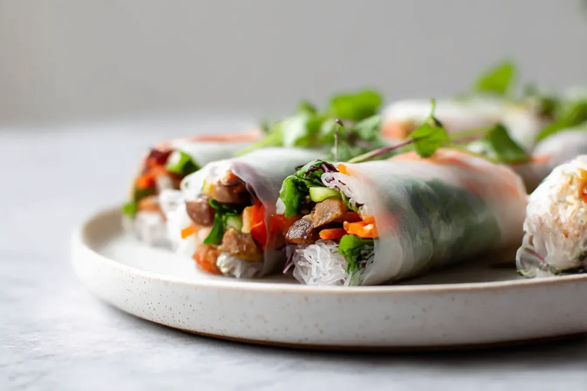 prazynki z papieru ryzowego z air fryer smakowicie chrupiące