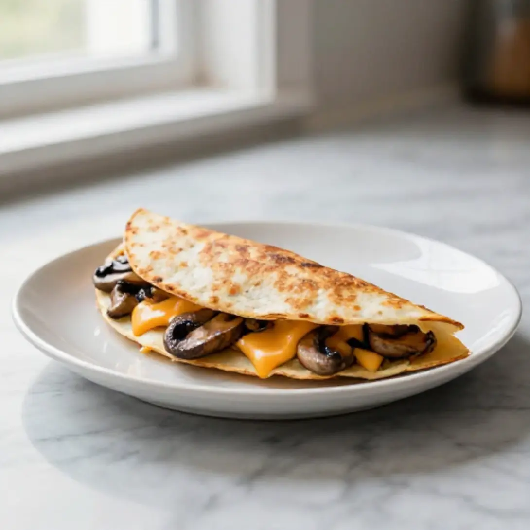 Sycąca quesadilla z serem i pieczarkami z Air Fryer