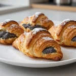 Pyszne rogale marcińskie wypiekane w Air Fryer, z orzechowym nadzieniem.